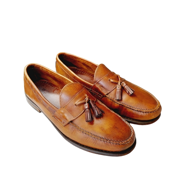 G H Bass Weejuns Men's Tasseled Loafers Brown Leather Shoe Sz 13 D Made in USA - Picture 10 of 16